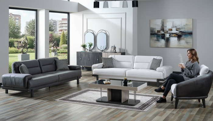 Bankstel 3+3+1 zits Stof Modern Compleet Fauteuil Bankstel 3 Zits Luxe