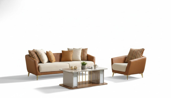 Luxe bankstel set woonkamer bankstel 3+1+salontafel modern nieuw