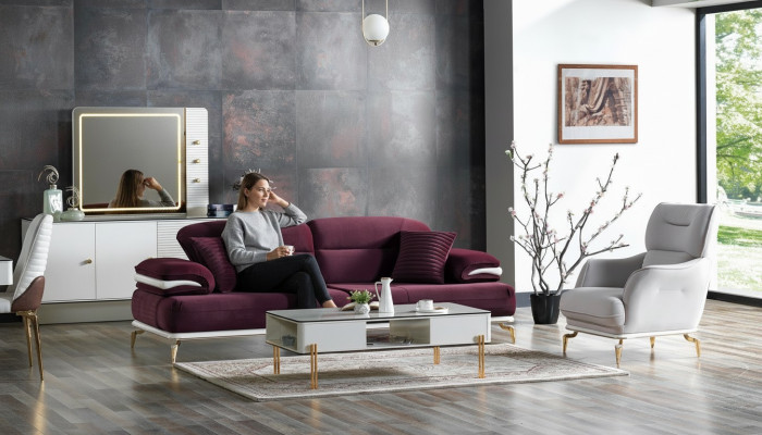 Bankstel 3+1 zits fauteuil set Moderne Ontspanningsmeubel