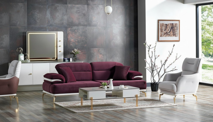Bankstel 3+1 zits fauteuil set Moderne Ontspanningsmeubel