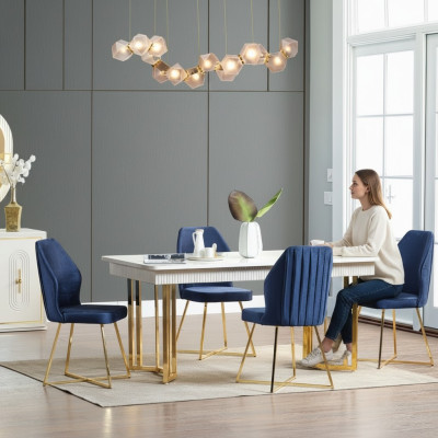 Eetkamerset Luxe 6x stoelen + eettafel eetkamerset met armstoelen Moderne