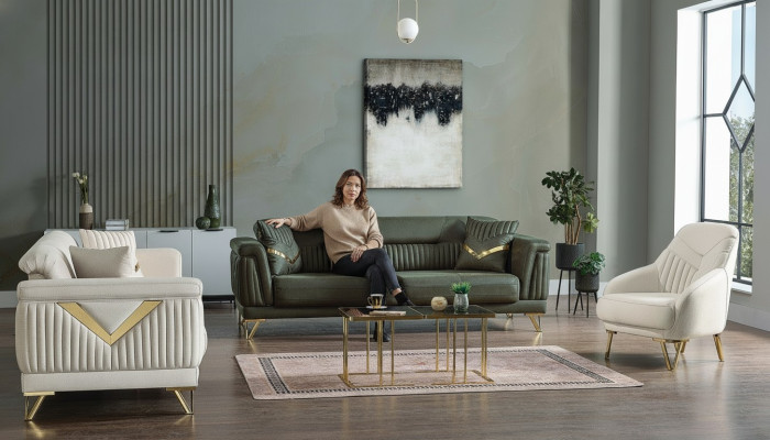 Ontwerp Modern Woonkamer Set Bankstel 3+3+1 Woonkamer Meubelset