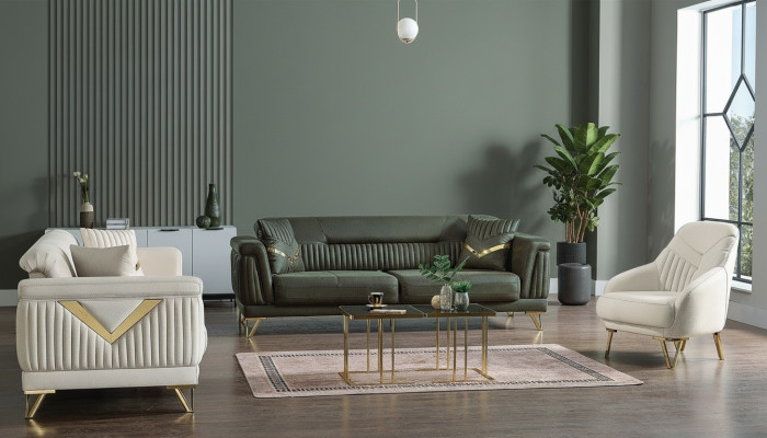 Ontwerp Modern Woonkamer Set Bankstel 3+3+1 Woonkamer Meubelset
