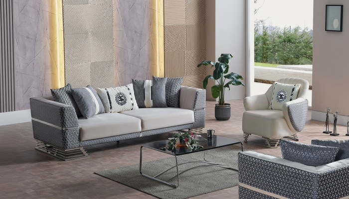 Bankstel 3+1 zits fauteuil set Moderne relaxfauteuil meubels Nieuw