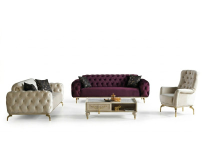 Bankstel 3+3+1-zits Chesterfield modern stijl set van 3 delen. Bankstel Relax