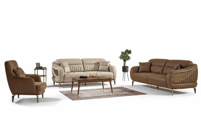 Sofaset 3+3+1 zits Moderne Relaxfauteuil Moderne Stijl 3-delig Luxe woonkamer.