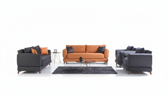 Sofaset 3+2+1+1 Hout woonkamer Luxe Bank Modern Stof Compleet