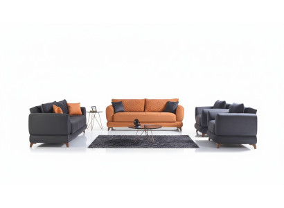 Sofaset 3+2+1+1 Hout woonkamer Luxe Bank Modern Stof Compleet