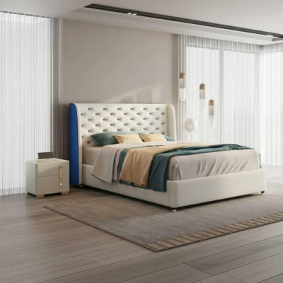 Slaapkamer meubel ontwerper bed bedframe tweepersoonsbedden elegantie hout