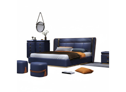 Luxe slaapkamerbed bekleding ontwerp luxe tweepersoonsbedden hotelmeubels