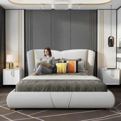 Bed Meubilair Ontwerp Luxe Dubbele Hotelbedden Slaapkamer Houten Meubels