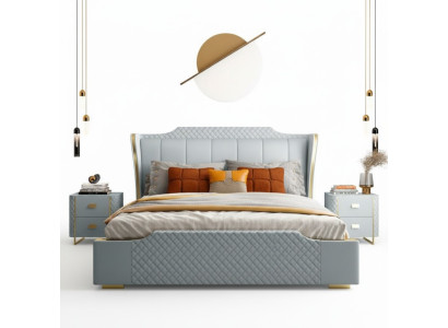 Bed Kussen Design Luxe Dubbele Hotelbedden Slaapkamer Kunstleer