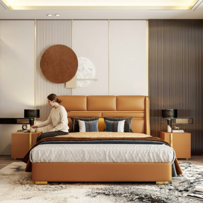 Tweepersoonsbed Slaapkamer Bed Luxe Meubels Dubbele Hotelfaciliteit 180x200