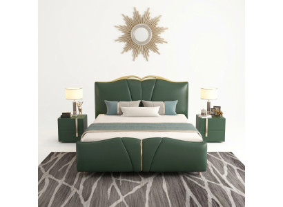 Bed Luxe Meubelen Bedframe Hout Slaapkamer Inrichting Kunstleer Nieuw