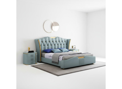 Bedden Bedden Dubbel Hotel Luxe Roestvrij staal Moderne Designer Slaapkamer