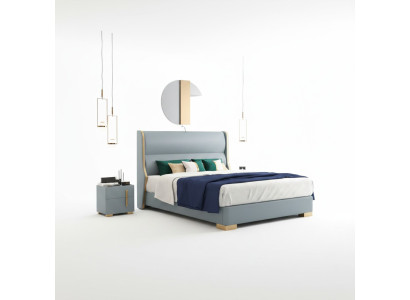 Bedden Tweepersoons Slaapkamer Hout 180x200cm Bedbekleding Ontwerp Luxe