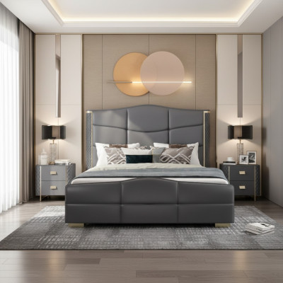 Tweepersoons designbed Moderne luxe slaapkamermeubels Bedframe