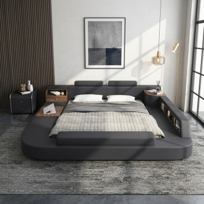 Bedden Moderne Hotel Multifunctioneel Tweepersoons Luxe Design Bed Bekleding