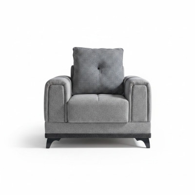 Ontwerp Zitplaats Luxe Stoel Relax Stof Grijs Stoel Lounge Club Moderne Luxe