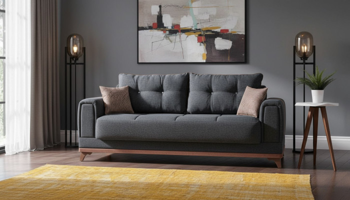 Luxe woonkamerbank 3-zits relaxbank Modern 230 cm Luxe Zwart