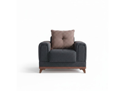 Ontwerp luxe zitsstoel ontspannende stoffen fauteuil met roestvrijstalen fauteuil moderne relaxfauteuil.