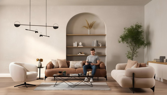 Sofaset 3+3+1 Zits Textiel Houtbank 3 Zitter Modern Fauteuil Nieuw Compleet Set