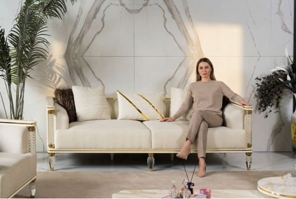 Bank 3-zits Designbanken Bekleding Bankstellen Relaxstoelen Meubels Modern Ontspannen