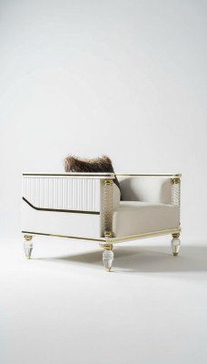 Ontwerpsuite Luxe fauteuil Relax Stof Witte fauteuil Relax Stoel Moderne luxe