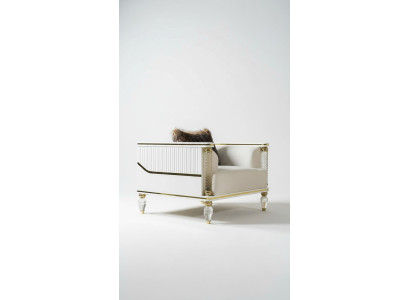 Ontwerpsuite Luxe fauteuil Relax Stof Witte fauteuil Relax Stoel Moderne luxe