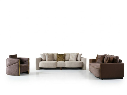 Bankstel 3+2+1 zits Modern Relax Fauteuil Modern Stijl 3-delig Textiel Stof