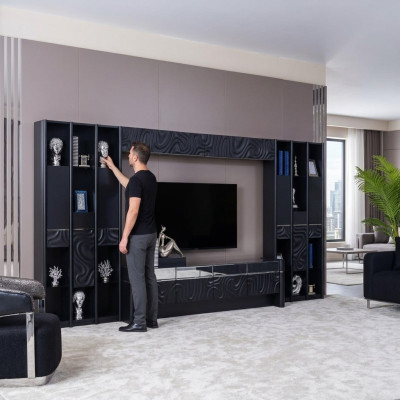 Wandmeubel TV-wand Hout Modern Stijl Plank Woonkamermeubels Kast rtv tv-standaard