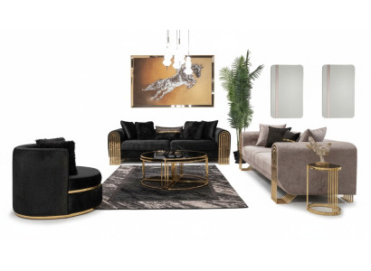 Bankstel 3+3+1 zitter fauteuil set Moderne Relax Eenzitter meubilair Banken
