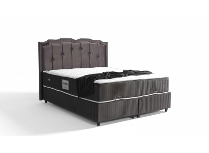 Bed ontwerp Bedden Luxe Bekleed Slaapkamer Meubels Boxspring Bruin 160x200