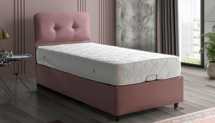 Bedontwerp Bedden Luxe Beklede Slaapkamermeubels Nieuw Modern Roze 90x190