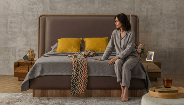 Modern slaapkamerset Bed + 2x nachtkastjes Designmeubels Nieuw 3-delig.