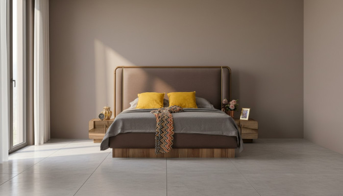 Modern slaapkamerset Bed + 2x nachtkastjes Designmeubels Nieuw 3-delig.
