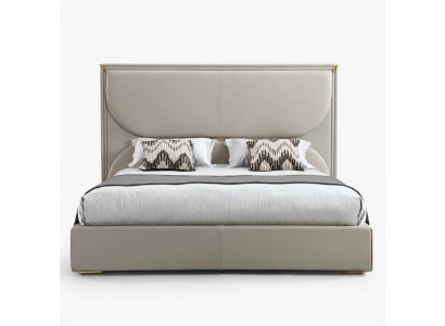 Luxe slaapkamer bed Designer meubels Tweepersoonsbed Wit Textiel Bedden Hout Nieuw