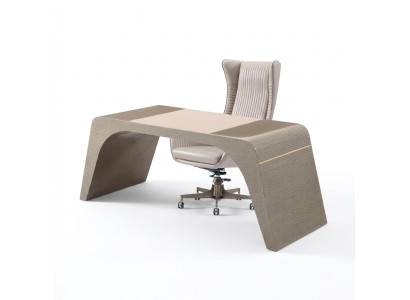 Werkkamer kantoor Luxe bureau met computerstoel Moderne beige kantoormeubelen