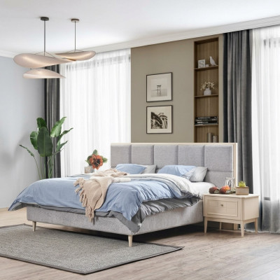 Ontwerp slaapkamer set bed + 2x nachtkastjes Luxe tweepersoonsbed