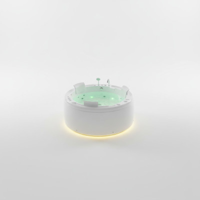 Luxe whirlpool bad ronde badkuip met verlichte waterval LED-verlichting .