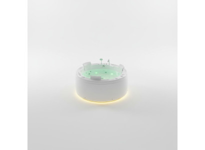 Luxe whirlpool bad ronde badkuip met verlichte waterval LED-verlichting .