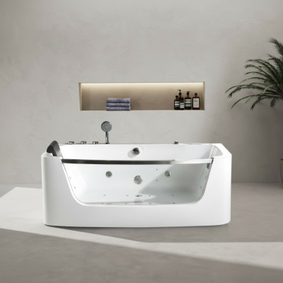 Luxe bubbelbad 150x80cm Glazen voorkant Badkuip Luxe badkuipen