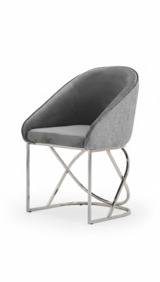 Eetkamergroep Eettafelstoelen Luxe 6x Stoelen Textiel Kleur Grijs Moderne Meubels Nieuw