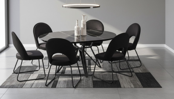Eetkamer set Eettafel 6x Stoelen Compleet Set Luxe 7-delig