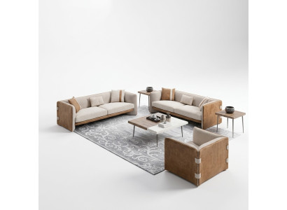 Luxe Sofa Set 2x Driezitsbanken Banken Moderne Fauteuils Woonkamer Inrichting