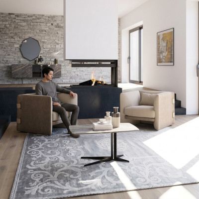 2x Fauteuils met salontafel Woonkamer Complete meubels ontwerpinrichting Garnituur