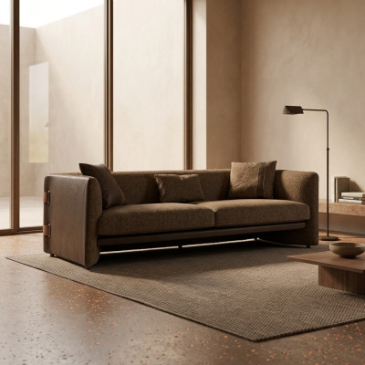 Woonkamer Bank Driezitter Bekleed Meubilair Bank Modern Design Bekleding Textiel