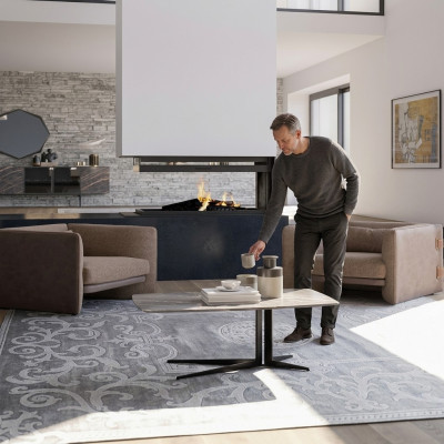 Moderne ontwerper 2x fauteuil bekleding set luxe textiel woonkamer salontafel nieuw