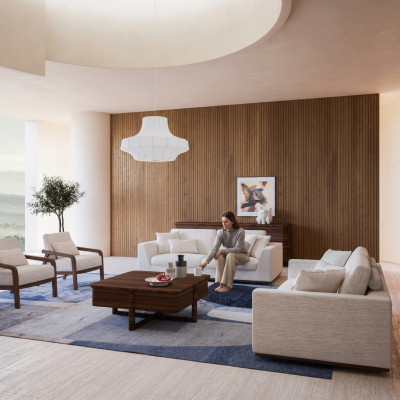 Sofagroep 2x tweezitsbank bank ontwerp 2x fauteuil woonkamer inrichting