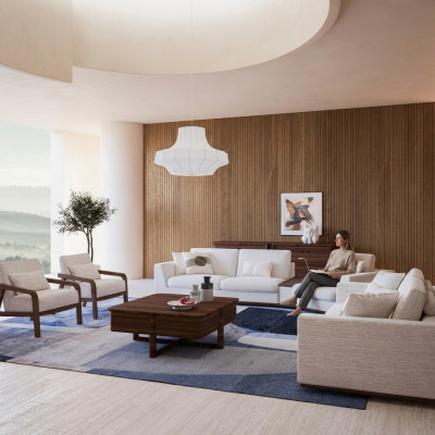 Sofaset 4-delig Luxe Complete Gestoffeerde Meubels Bankstellen Bankstellen Design Woonkamer